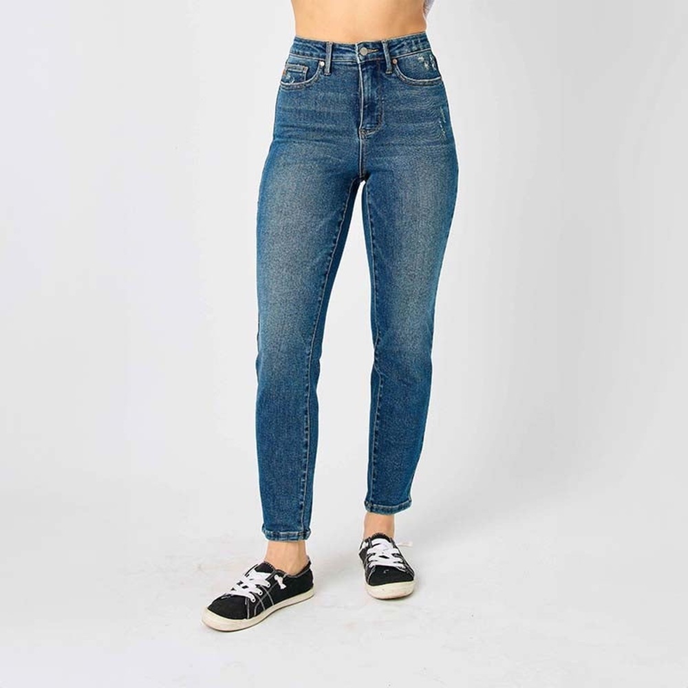 JUDY BLUE SLIM FIT STRAIGHT LEG JEANS high rise stretch 15/32 plus size comfy